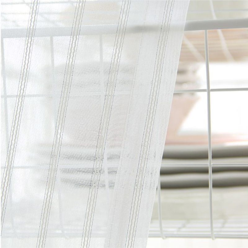 Tende Moderne In Voile Ricamate, Tende In Tulle Nordico Su Misura Per Il Soggiorno