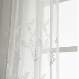 Tenda Bianca Trasparente Su Misura, Tenda Ricamata In Tulle Per Soggiorno, Camera Da Letto