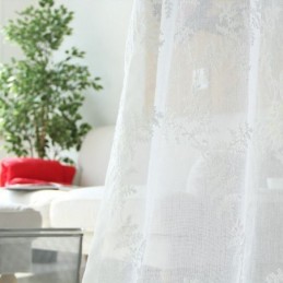 Tenda Bianca Trasparente Su Misura, Tenda Ricamata In Tulle Per Soggiorno, Camera Da Letto