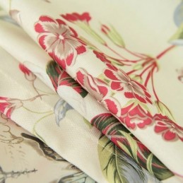 Tenda In Cotone E Lino Su Misura, Stile Americano, Stampata Con Piante