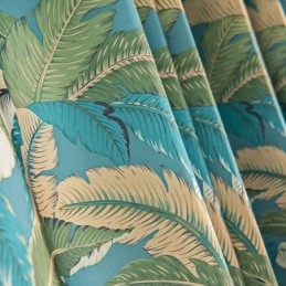 Tende In Cotone E Lino In Stile Americano Con Stampa A Foglia Di Banana