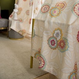 Tenda In Cotone E Lino Su Misura, Stile Americano, Stampa Floreale, Semi-Oscurante