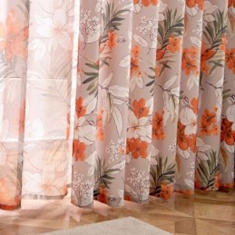 Tenda In Cotone E Lino Su Misura, Stile Americano, Stampa Floreale