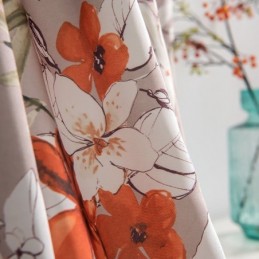 Tenda In Cotone E Lino Su Misura, Stile Americano, Stampa Floreale