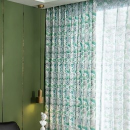 Tenda Semi-Oscurante Su Misura, Stile Americano, Stampa Vegetale
