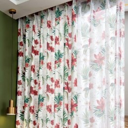 Tende Stile Americano Con Stampa Vegetale