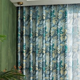 Tenda In Stile Americano Su Misura Con Stampa Vegetale