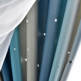 Tenda Oscurante Su Misura, Tenda A Stella Cava Con Tessuto Trasparente Per Camera Da Letto