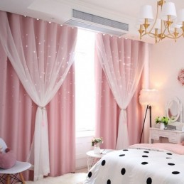 Tenda Oscurante Fresh Max Su Misura, A Forma Di Stella Cava, Con Velo Per Cameretta Dei Bambini