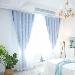 Tenda Oscurante Fresh Max Su Misura, A Forma Di Stella Cava, Con Velo Per Cameretta Dei Bambini