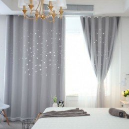 Tenda Oscurante Fresh Max Su Misura, A Forma Di Stella Cava, Con Velo Per Cameretta Dei Bambini