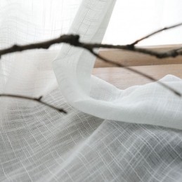 Tenda Trasparente Bianca Su Misura, Tinta Unita, In Voile, Per Soggiorno, Camera Da Letto