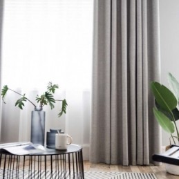 Tenda Oscurante Grigia Solida Su Misura, Moderna, Semplice, Per Soggiorno, Camera Da Letto, Tessuto