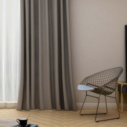 Tenda Oscurante Moderna Grigia Su Misura, Tinta Unita, Imitazione Seta, Tessuto Per Soggiorno E Camera Da Letto