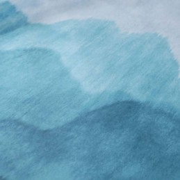 Tenda Stampata Blue Fog, Su Misura, Moderna, Semplice, Oscurante, Per Soggiorno, Camera Da Letto, Tessuto Per Bambini