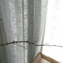 Tenda Trasparente Grigia Su Misura, Tenda Traspirante In Voile Tinta Unita Per Soggiorno, Camera Da Letto