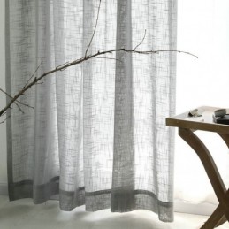 Tenda Trasparente Grigia Su Misura, Tenda Traspirante In Voile Tinta Unita Per Soggiorno, Camera Da Letto