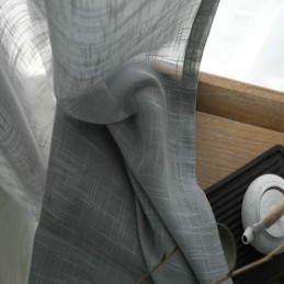 Tenda Trasparente Grigia Su Misura, Tenda Traspirante In Voile Tinta Unita Per Soggiorno, Camera Da Letto