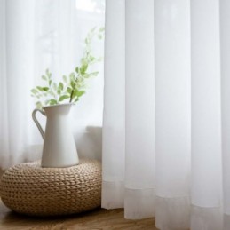 Tenda Trasparente In Chiffon Bianco Su Misura, Moderna E Traspirante, Per Soggiorno, Camera Da Letto, Cameretta Dei Bambini.