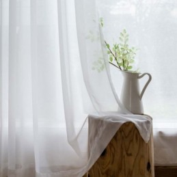 Tenda Trasparente In Chiffon Bianco Su Misura, Moderna E Traspirante, Per Soggiorno, Camera Da Letto, Cameretta Dei Bambini.