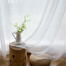 Tenda Trasparente In Chiffon Bianco Su Misura, Moderna E Traspirante, Per Soggiorno, Camera Da Letto, Cameretta Dei Bambini.