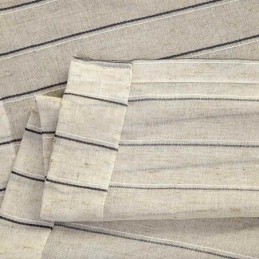 Tenda Trasparente Semplice Nordica Su Misura, A Righe, In Tessuto Misto Lino, Ecologico, Jacquard
