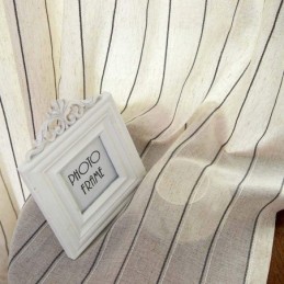 Tenda Trasparente Semplice Nordica Su Misura, A Righe, In Tessuto Misto Lino, Ecologico, Jacquard