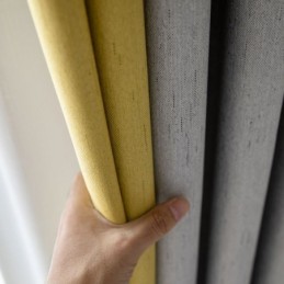 Tenda A Due Colori Con Cuciture, Su Misura, Moderna, Semplice, Semi-Oscurante, Per Soggiorno, Camera Da Letto, Tessuto