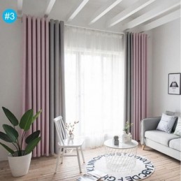 Tenda A Due Colori Con Cuciture, Su Misura, Moderna, Semplice, Semi-Oscurante, Per Soggiorno, Camera Da Letto, Tessuto