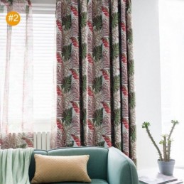 Tenda A Foglia Verde Su Misura, A Tema Giungla, Romantica, Americana, Rurale, Per Camera Da Letto, Soggiorno, Tessuto Oscurante.