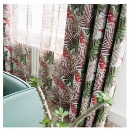 Tenda A Foglia Verde Su Misura, A Tema Giungla, Romantica, Americana, Rurale, Per Camera Da Letto, Soggiorno, Tessuto Oscurante.