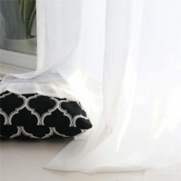 Tenda Trasparente Bianca Solida, Su Misura, Moderna, Semplice, Per Soggiorno, Camera Da Letto, Studio, Tessuto