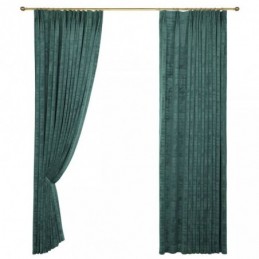 Tenda Oscurante Velvet Max Su Misura, Colore Verde Malachite, Per Camera Da Letto