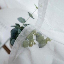Tenda Trasparente Traspirante Bianca Su Misura, Moderna, Semplice, Per Soggiorno, Camera Da Letto, Studio, Tessuto