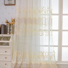 Tenda Nordica Trasparente Su Misura Con Ricamo A Vite Per Soggiorno E Camera Da Letto