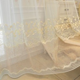 Tenda Nordica Trasparente Su Misura Con Ricamo A Vite Per Soggiorno E Camera Da Letto
