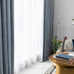 Elegante Tenda Oscurante Su Misura, Tinta Unita, Per Camera Da Letto E Ufficio