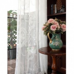 Tenda Trasparente In Stile Europeo Su Misura, Pannello Per Tenda In Pizzo, Rosa E Specchio, Voile, Balcone, Finestra A Bovindo.