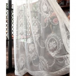 Tenda Trasparente In Stile Europeo Su Misura, Pannello Per Tenda In Pizzo, Rosa E Specchio, Voile, Balcone, Finestra A Bovindo.