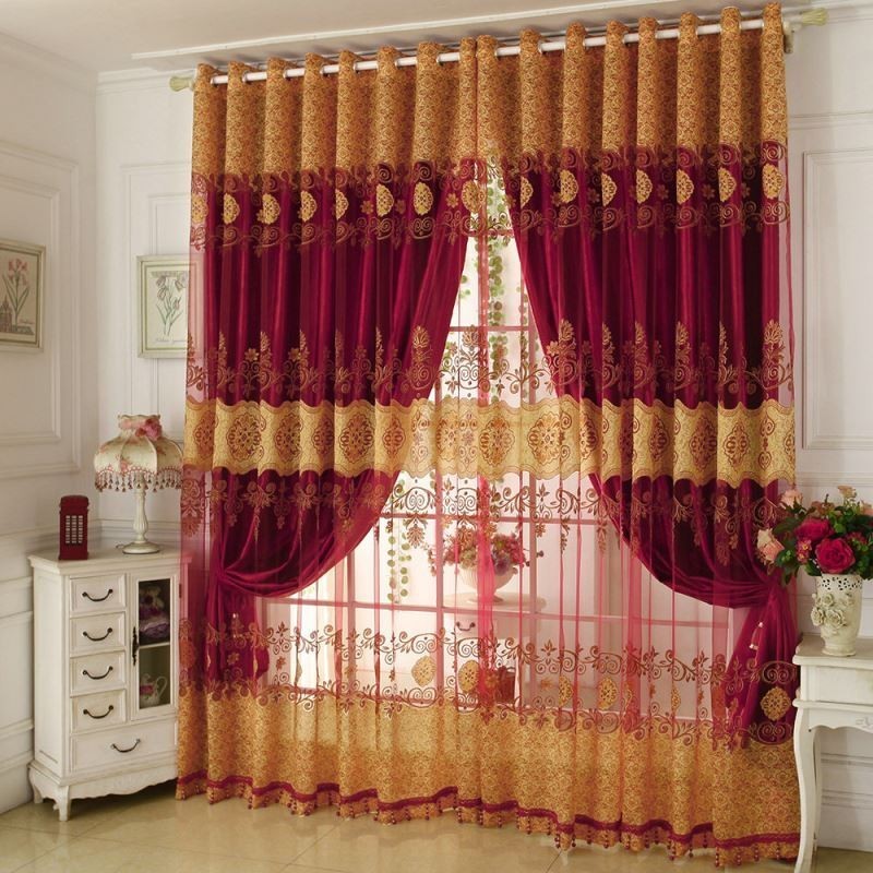 Tenda Trasparente In Voile, Classica E Minimalista, Su Misura, In Jacquard Europeo, Per Soggiorno E Finestra.