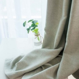 Tenda Oscurante Verde Tinta Unita Su Misura, Moderna, Semplice, Per Soggiorno E Camera Da Letto.