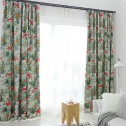 Tenda Oscurante Su Misura A Tema Fenicottero, Tenda Su Misura A Tema Giungla Con Animali