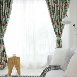 Tenda Oscurante Su Misura A Tema Fenicottero, Tenda Su Misura A Tema Giungla Con Animali