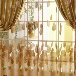 Tenda Moderna Trasparente Su Misura, Tenda Minimalista In Jacquard Per Soggiorno