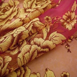 Lussuosa Tenda Trasparente Su Misura, Tenda In Jacquard Con Motivo Peonia Gialla, Per Soggiorno, Camera Da Letto E Per Finestre.