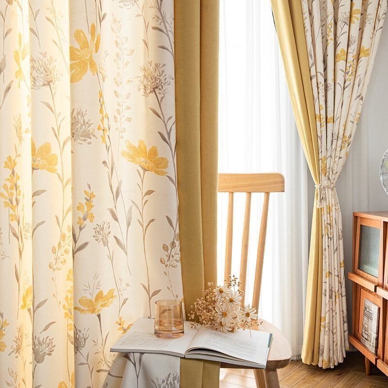 Tende Oscuranti Chevron Con Motivo A Mosaico Floreale Americano