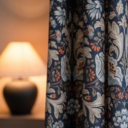 Tende Americane In Cotone E Lino Con Stampa Floreale