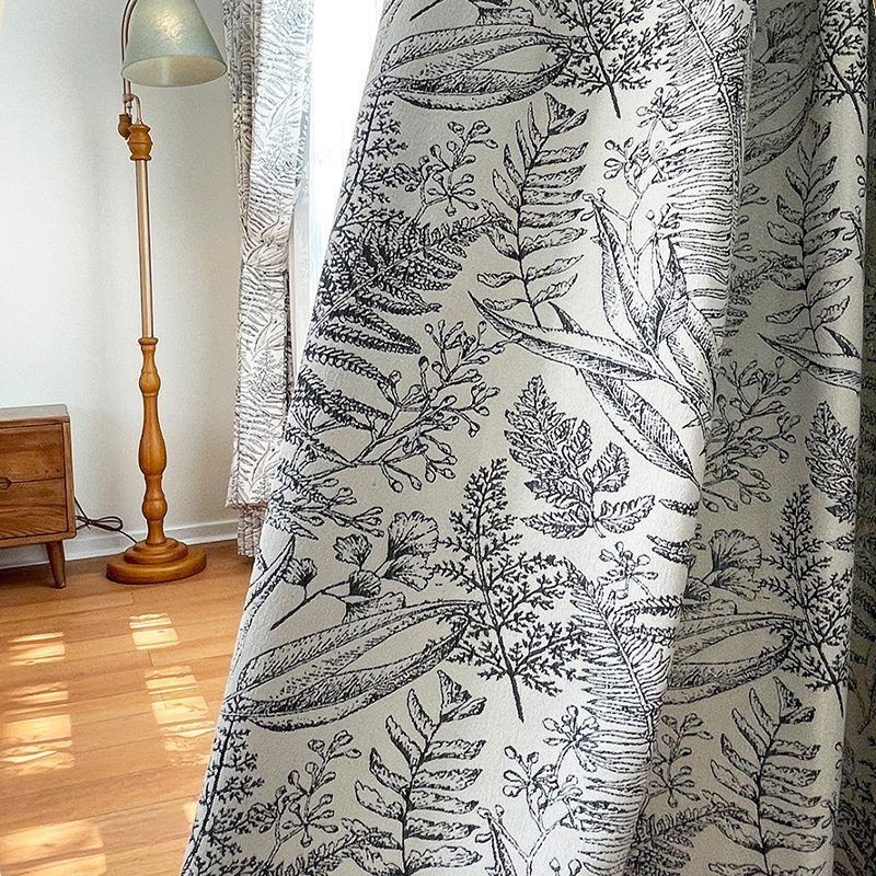 Tende In Ciniglia Jacquard Scuro Americano