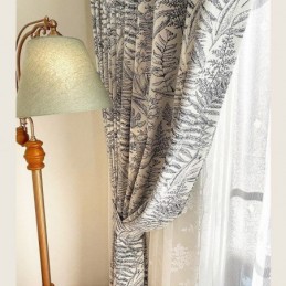 Tende In Ciniglia Jacquard Scuro Americano