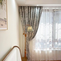 Tende In Ciniglia Jacquard Scuro Americano